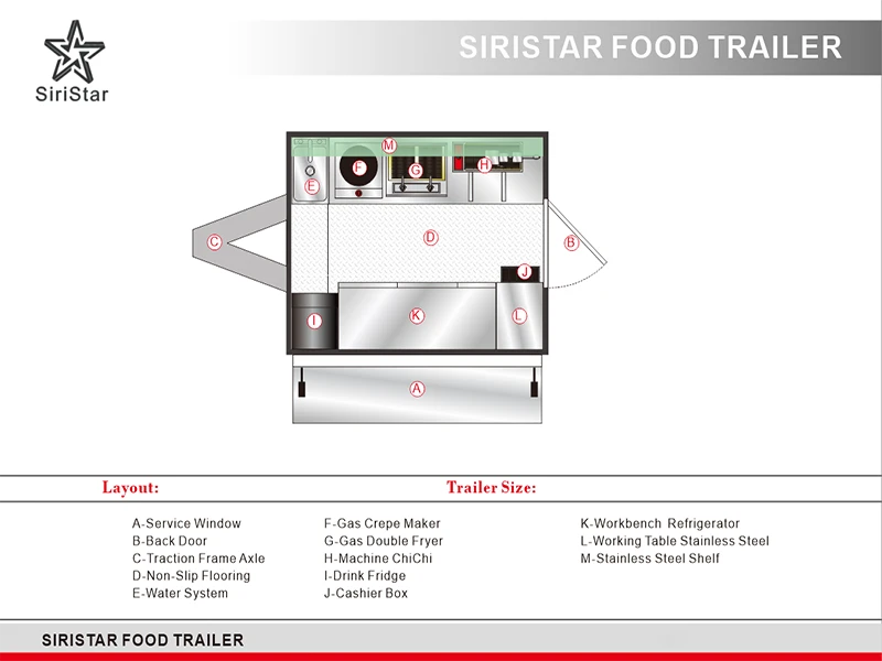 puff mini food trailer Design drawing 2