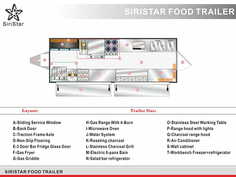 Black dual axle square food trailer 3D